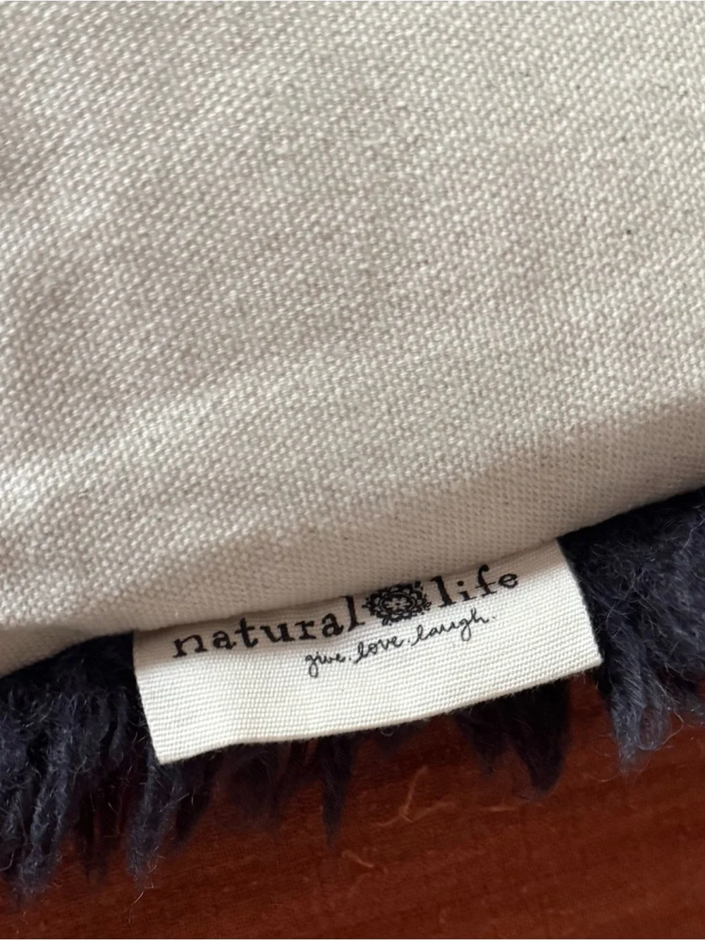 Natural Life shag pillow cover